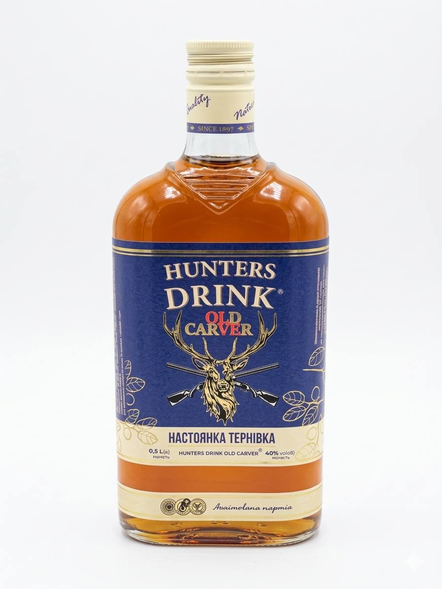 Hunters Drink Old Carver Nastojanka Ternivka 40% 0,5 l