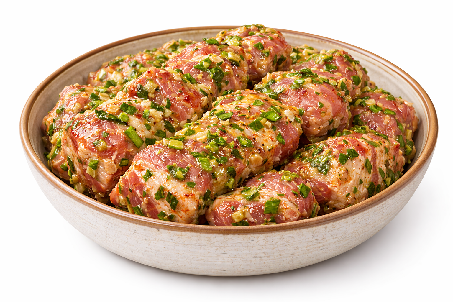 Sea Ribi Rohelise Küüslaugu Šašlõkk (Marinated Pork)