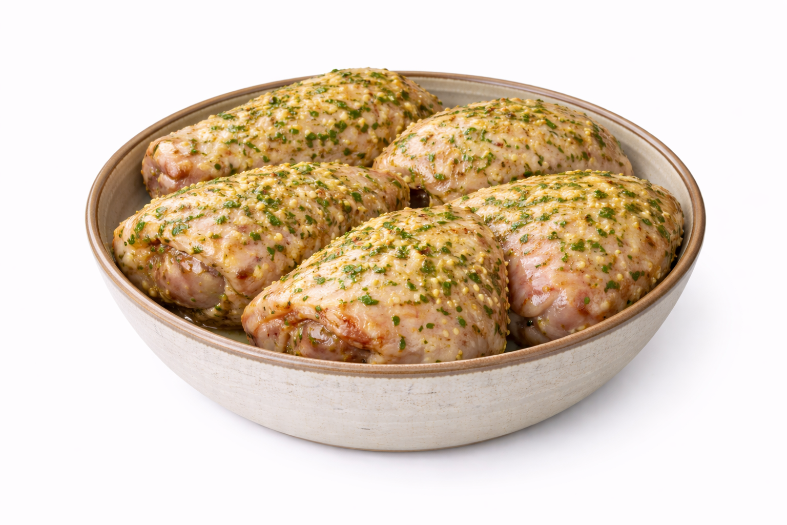 Куриное бедро с зелёным чесноком (без кости)